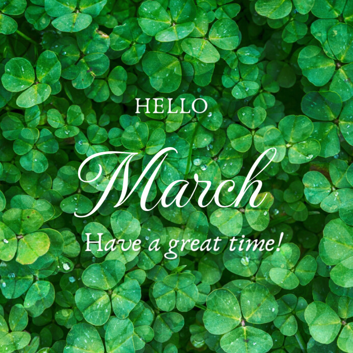 March Post Hello March Instagram Post Template | PosterMyWall