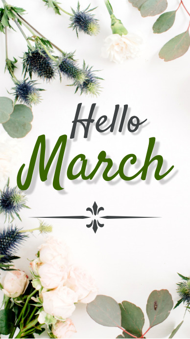 March Post hello march Post Template | PosterMyWall