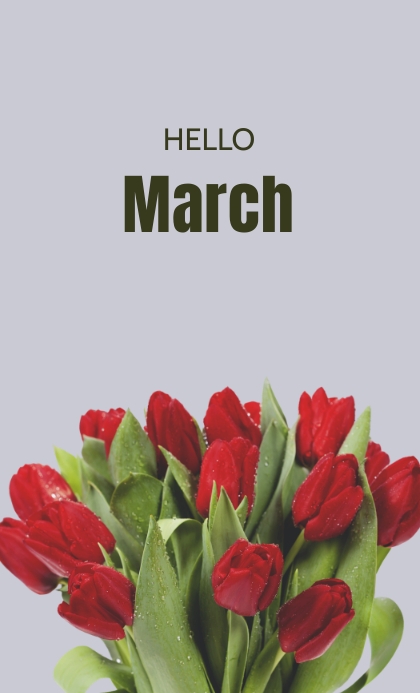 March Post Hello March Post Template | PosterMyWall