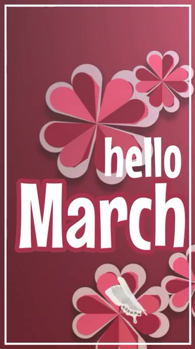 March Post Hello March Post Template | PosterMyWall