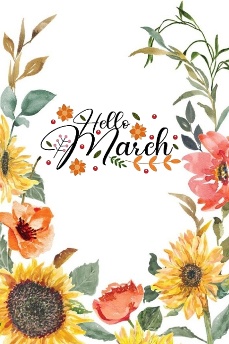 Hello March Poster Template PosterMyWall