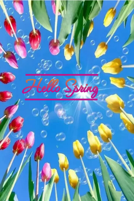 Hello march spring poster Template | PosterMyWall