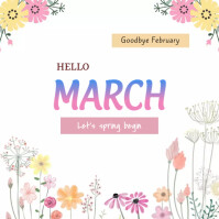 Hello March Template | PosterMyWall