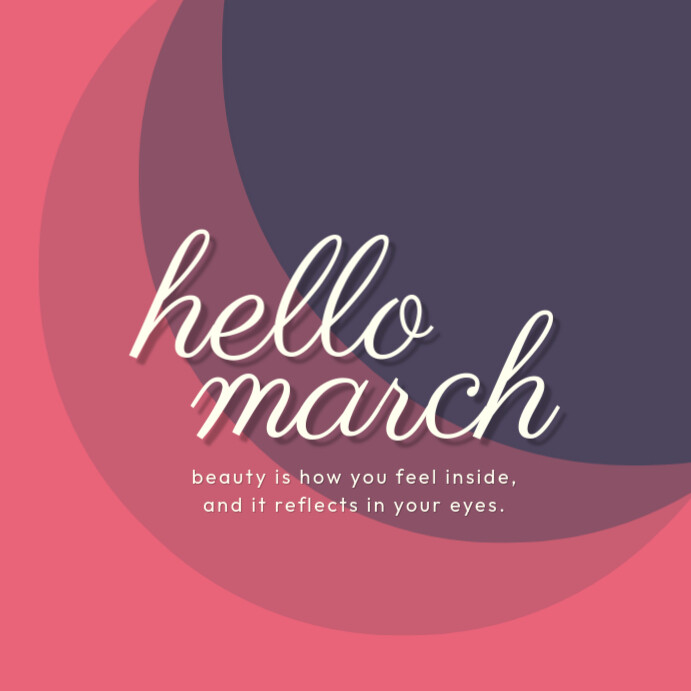 Hello March Template | PosterMyWall