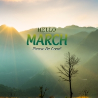 Hello March Sign Off Hello March Template | PosterMyWall