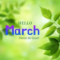 Hello March Sign Off Hello March Template | PosterMyWall