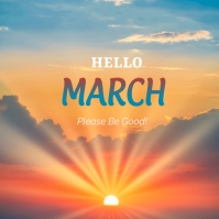 Hello March Sign Off Hello March Template | PosterMyWall