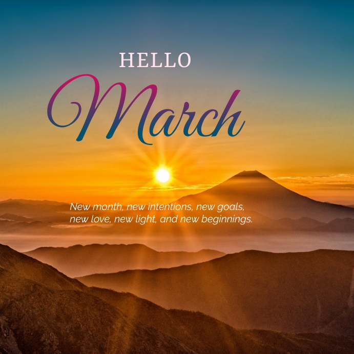 Luck Hello March Hello March Template | PosterMyWall