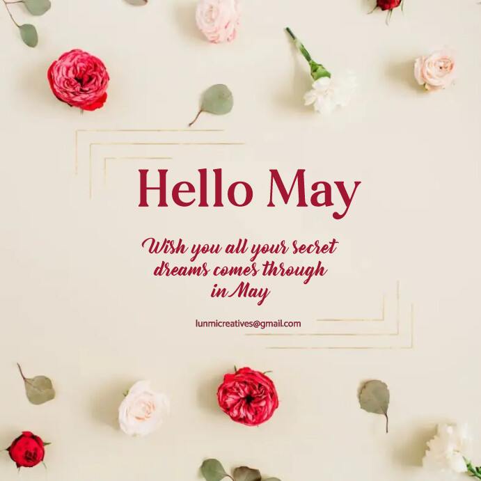 Hello May Template | PosterMyWall