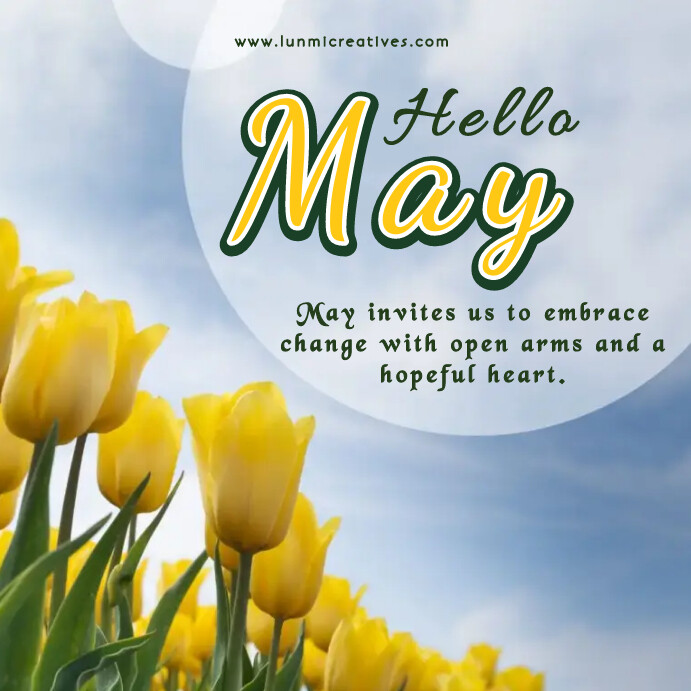 Hello May Template | PosterMyWall