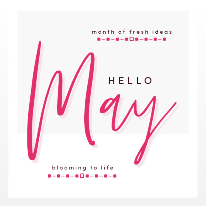 Hello May โพสต์บน Instagram template