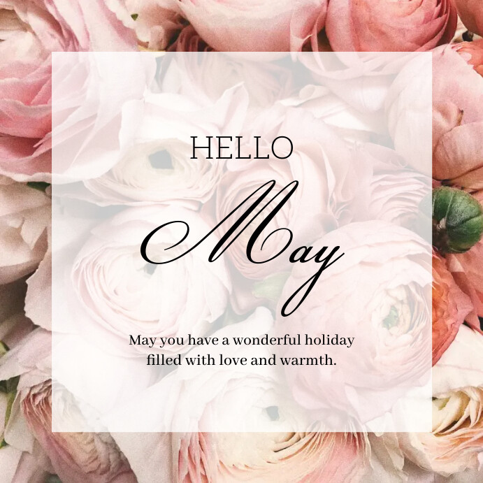 Hello May Instagram Post template