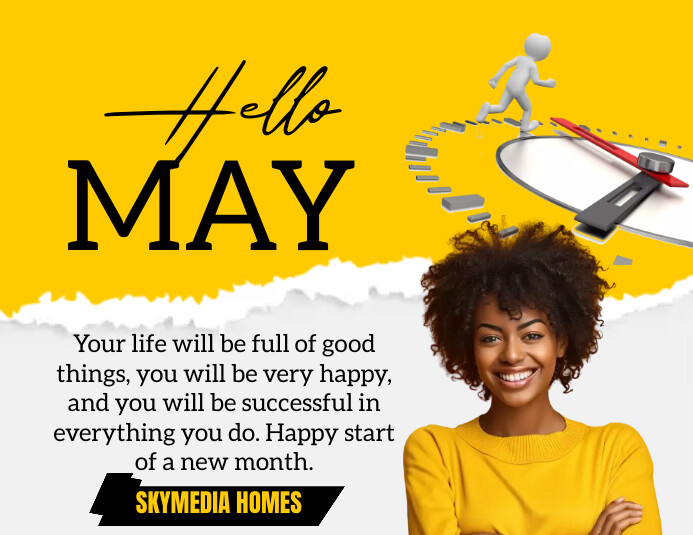 Hello May Template | PosterMyWall