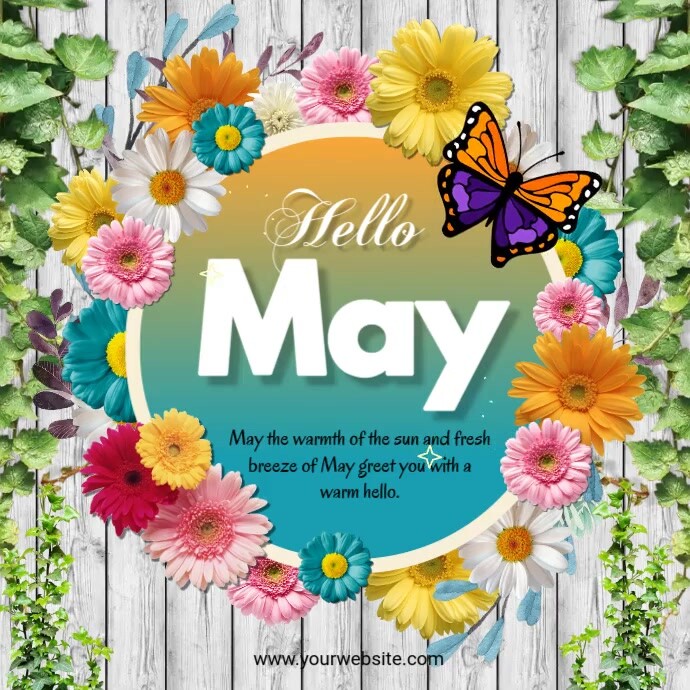 hello may instagram post (1) Template | PosterMyWall