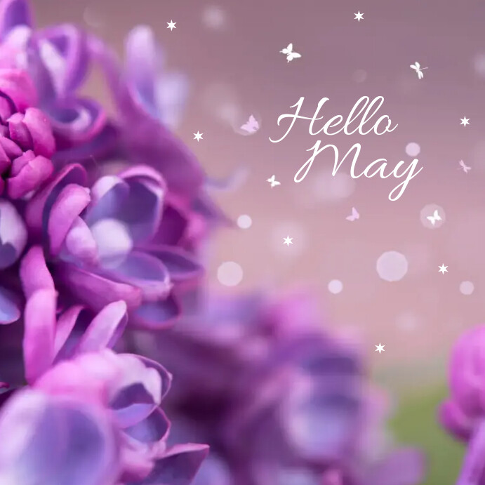 hello may instagram post Template | PosterMyWall