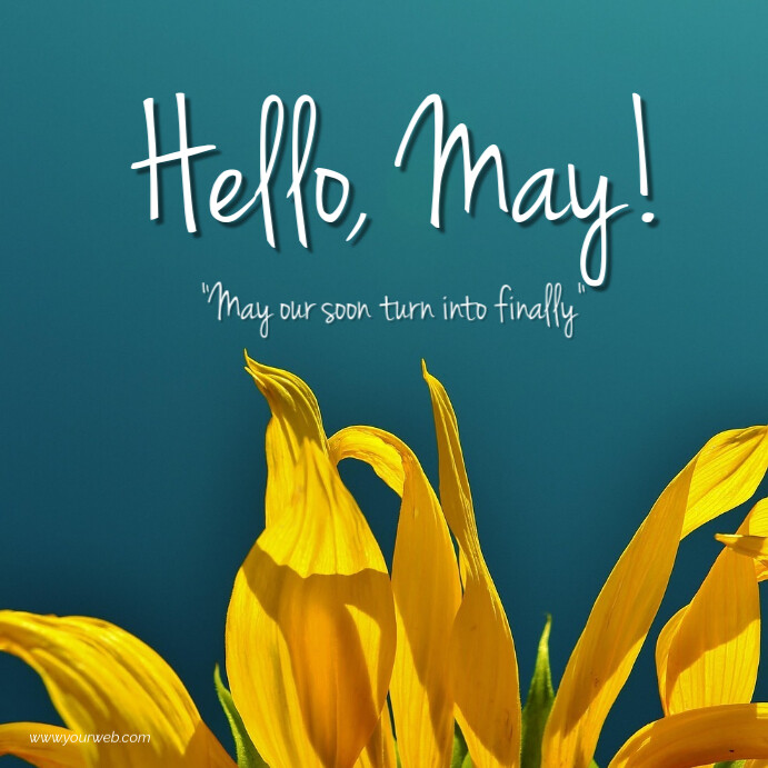 hello may instagram post Template | PosterMyWall