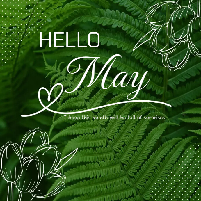 Hello May Instagram Post Templat | PosterMyWall
