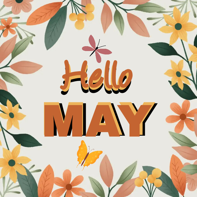 HELLO MAY INSTAGRAM POST Template | PosterMyWall