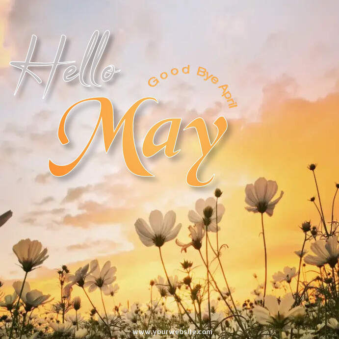 Hello may Instagram post fresh background tem Template | PosterMyWall