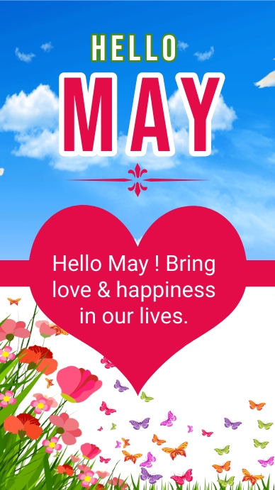Hello May Post Template | PosterMyWall