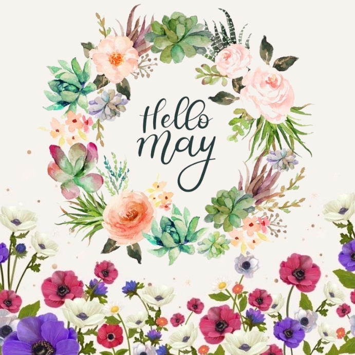 Pinterest May Layout Hello may poster Template | PosterMyWall