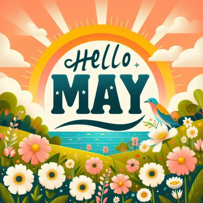 Hello May template | PosterMyWall