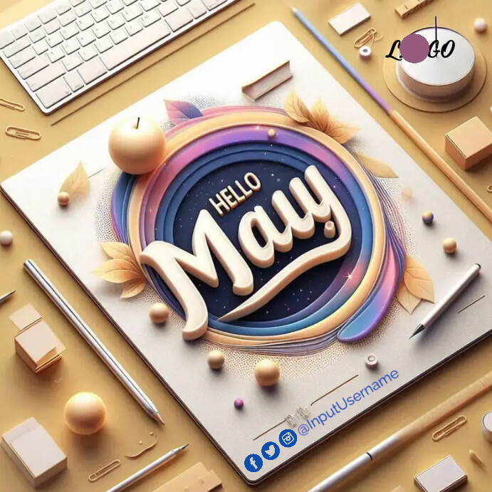 Hello May template design | PosterMyWall
