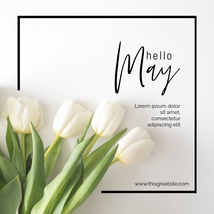 Hello may template | PosterMyWall