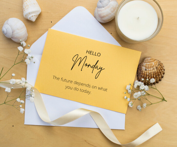 Hello Monday Medium Rectangle template