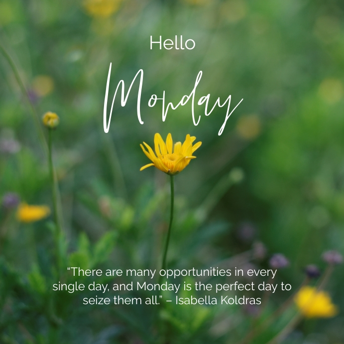 hello monday Template | PosterMyWall