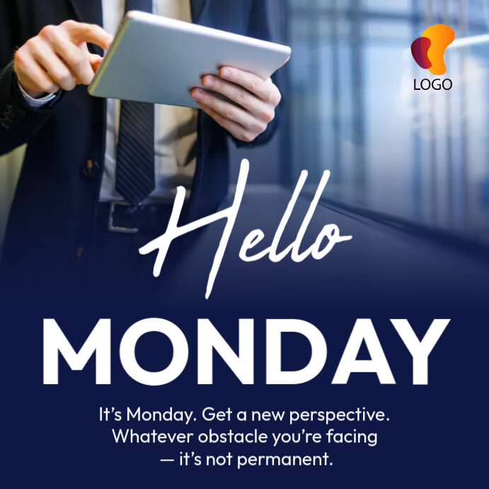 Copy of hello monday flyer template | PosterMyWall