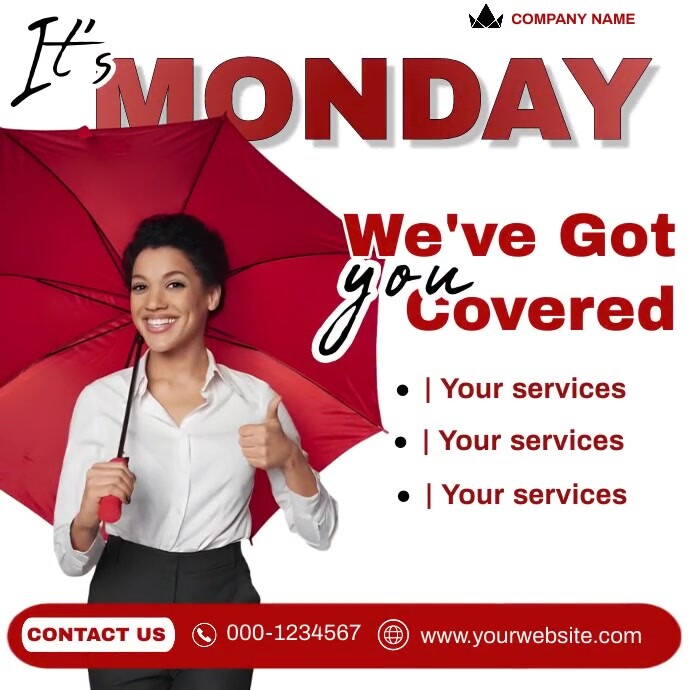 Hello Monday online post template design