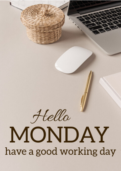 Hello Monday template A4