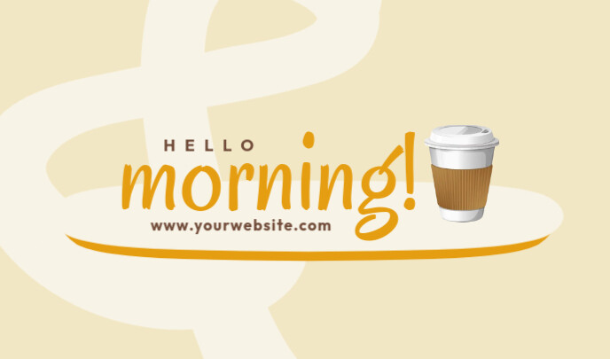 Hello Morning Template Etykietka doczepna