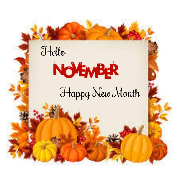 hello november, hello november instagram post Template | PosterMyWall