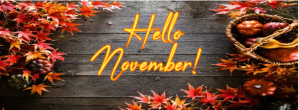 สีน้ำตาล November Greetings Couverture Facebook Template