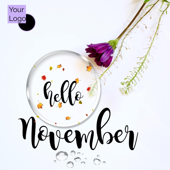 Hello November Template | PosterMyWall