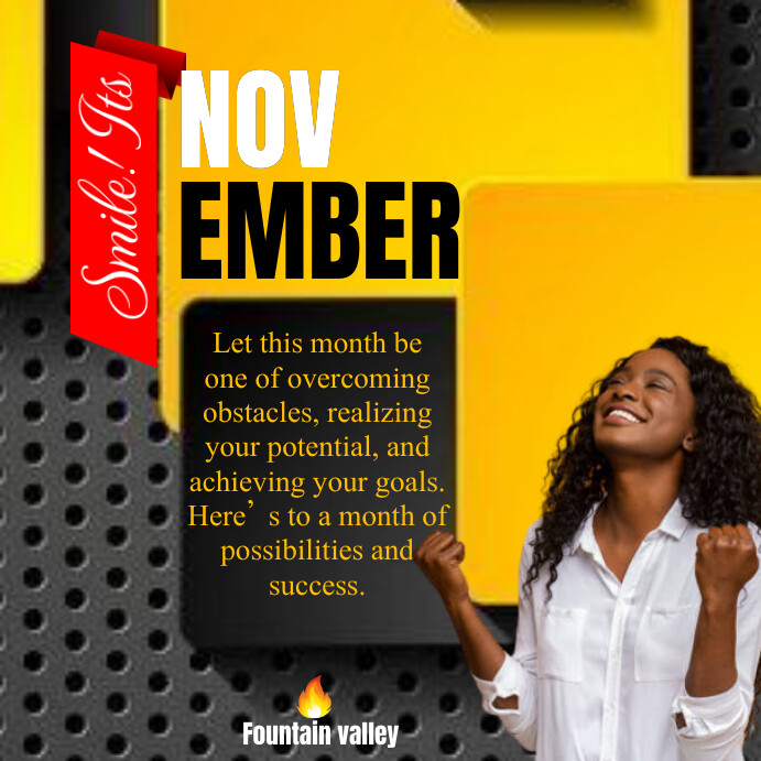 Hello November Abstract Copy of Hello November | PosterMyWall
