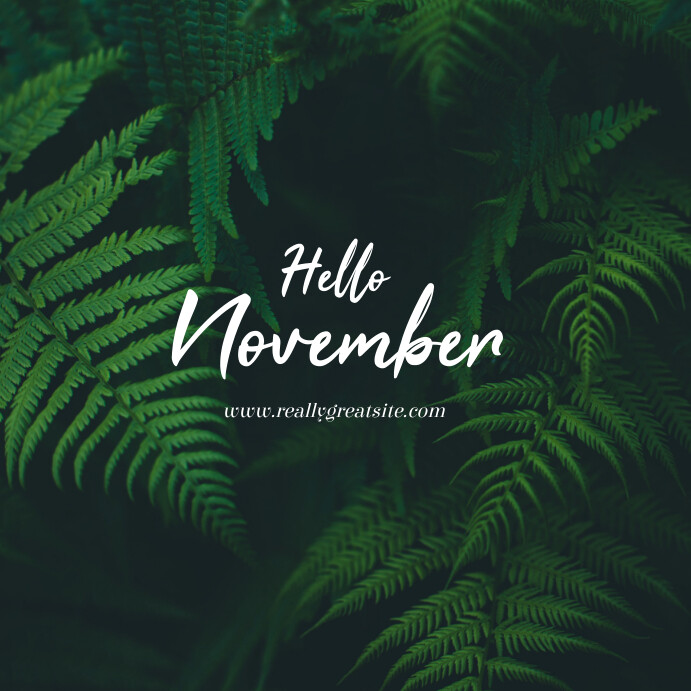 Hello November Template | PosterMyWall