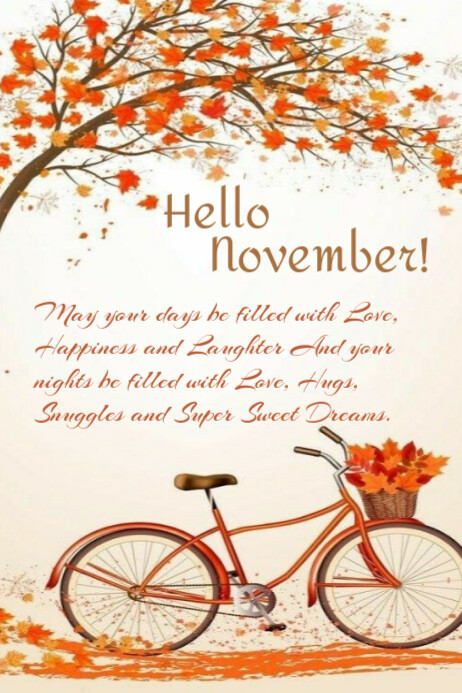 Hello November Template | PosterMyWall