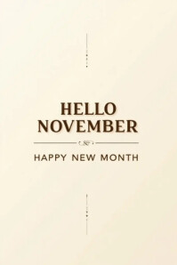 Joyful Hello November Poster Template | PosterMyWall