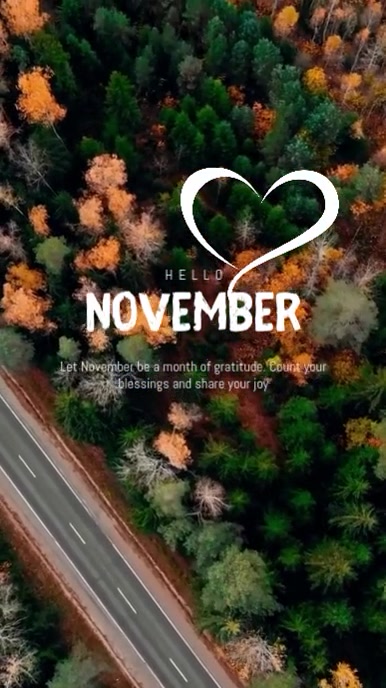 Hello November Template | PosterMyWall