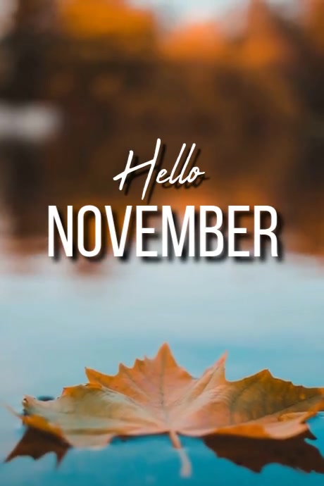 Hello November Poster template