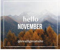Hello November Medium na Rektangle template
