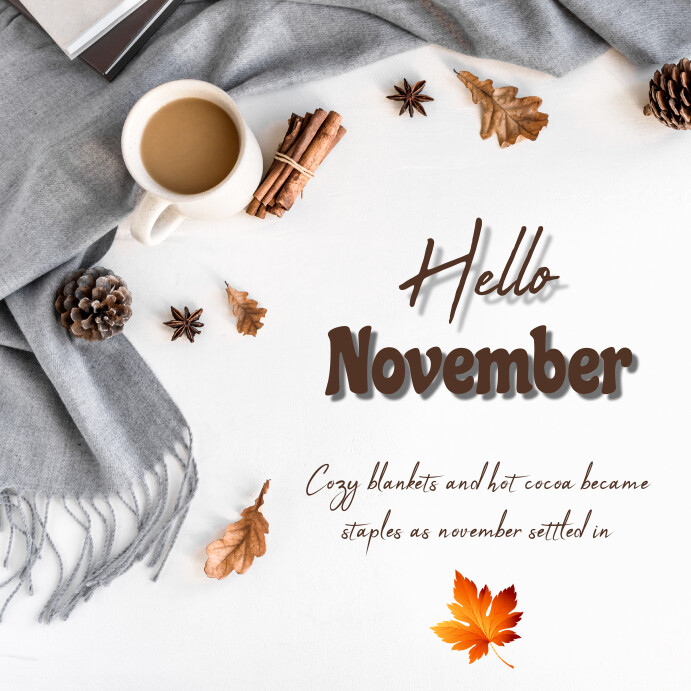 Hello November Abstract Copy of Hello November | PosterMyWall