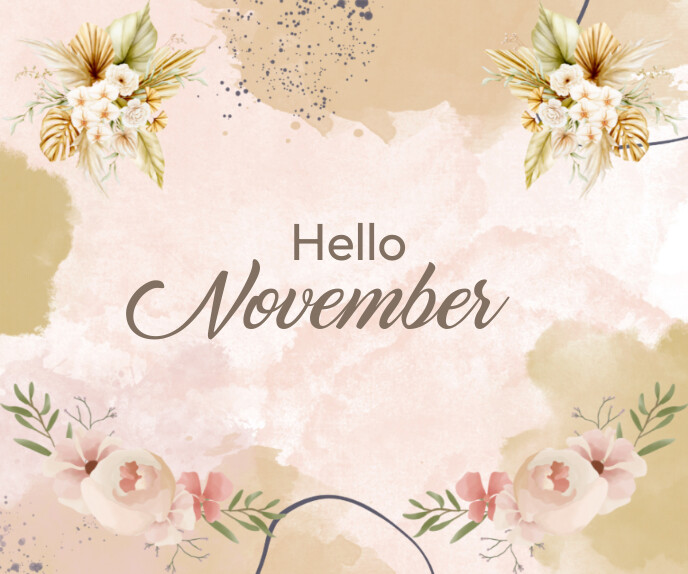 November Rectangle Hello November Template | PosterMyWall