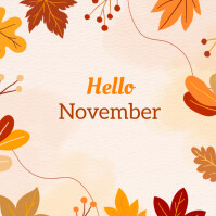 Hello November Template | PosterMyWall