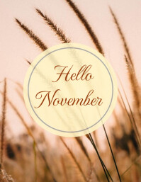 Hello November Template | PosterMyWall