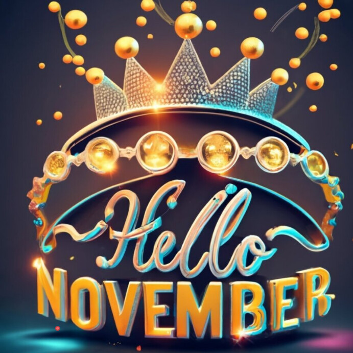 Hello November design template | PosterMyWall