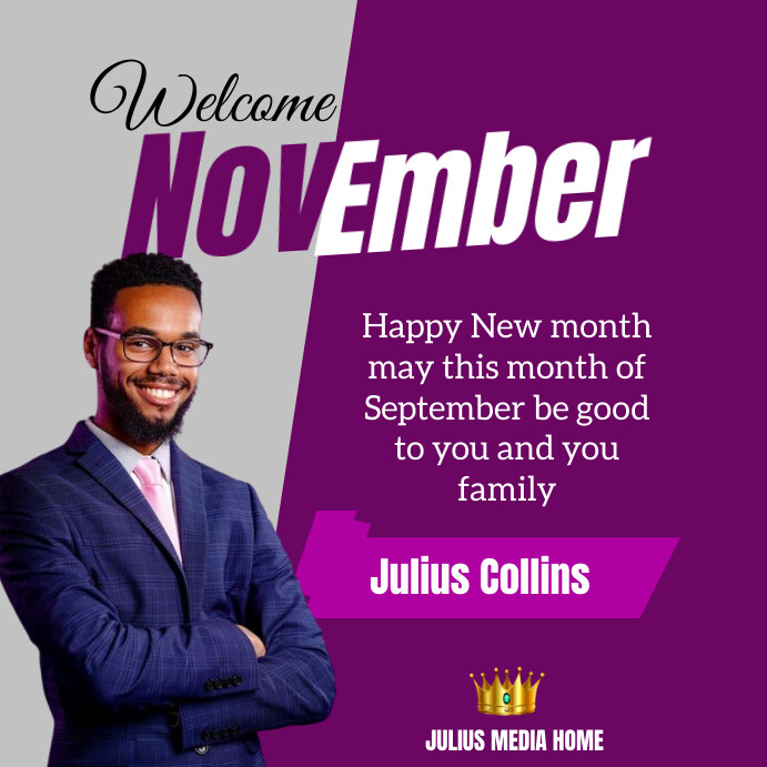 Hello November Template | PosterMyWall